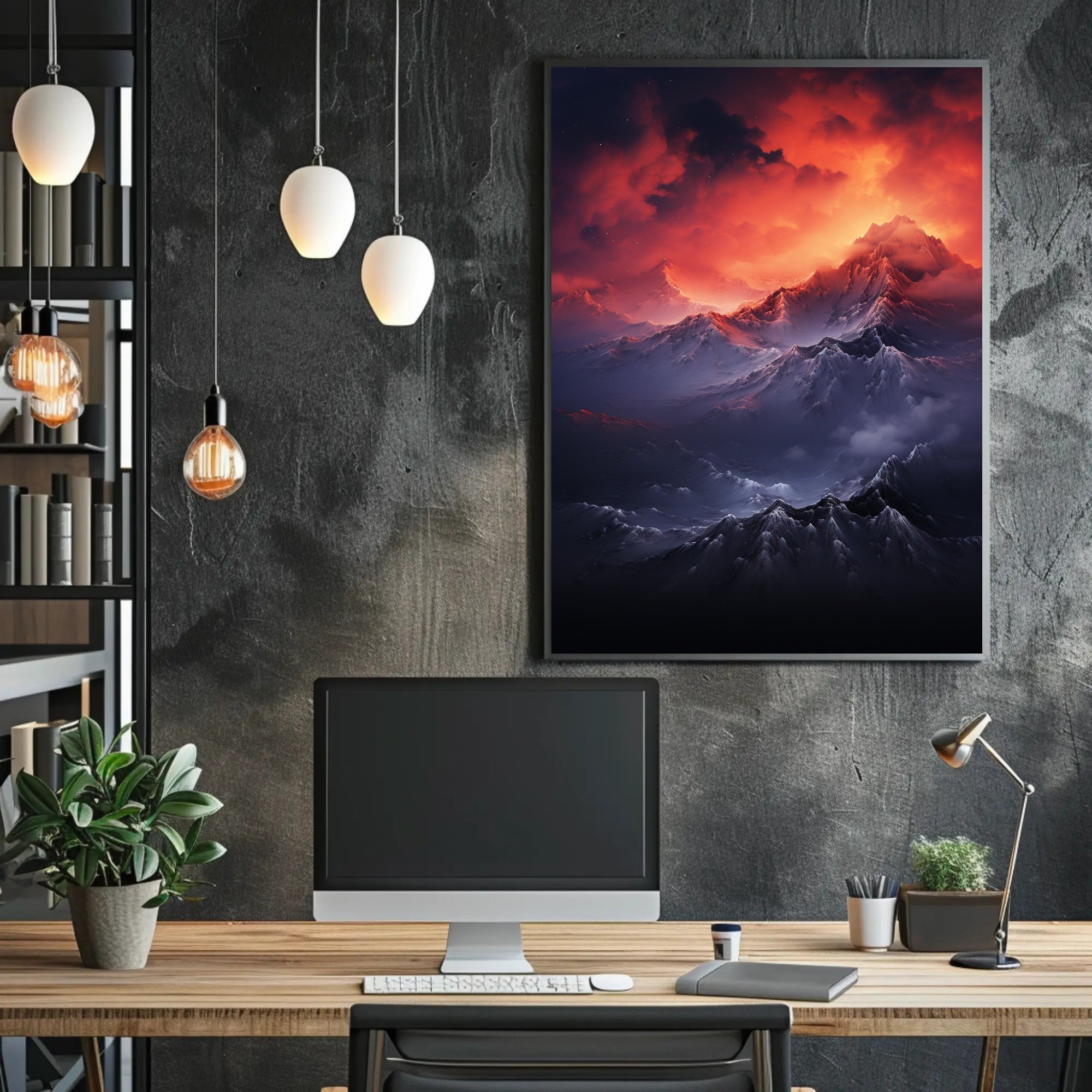 Majestic Mountain Sunrise Poster