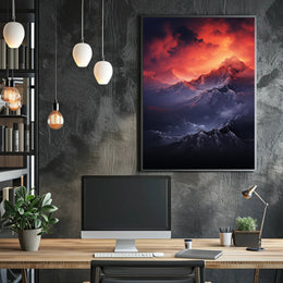 Majestic Mountain Sunrise Poster