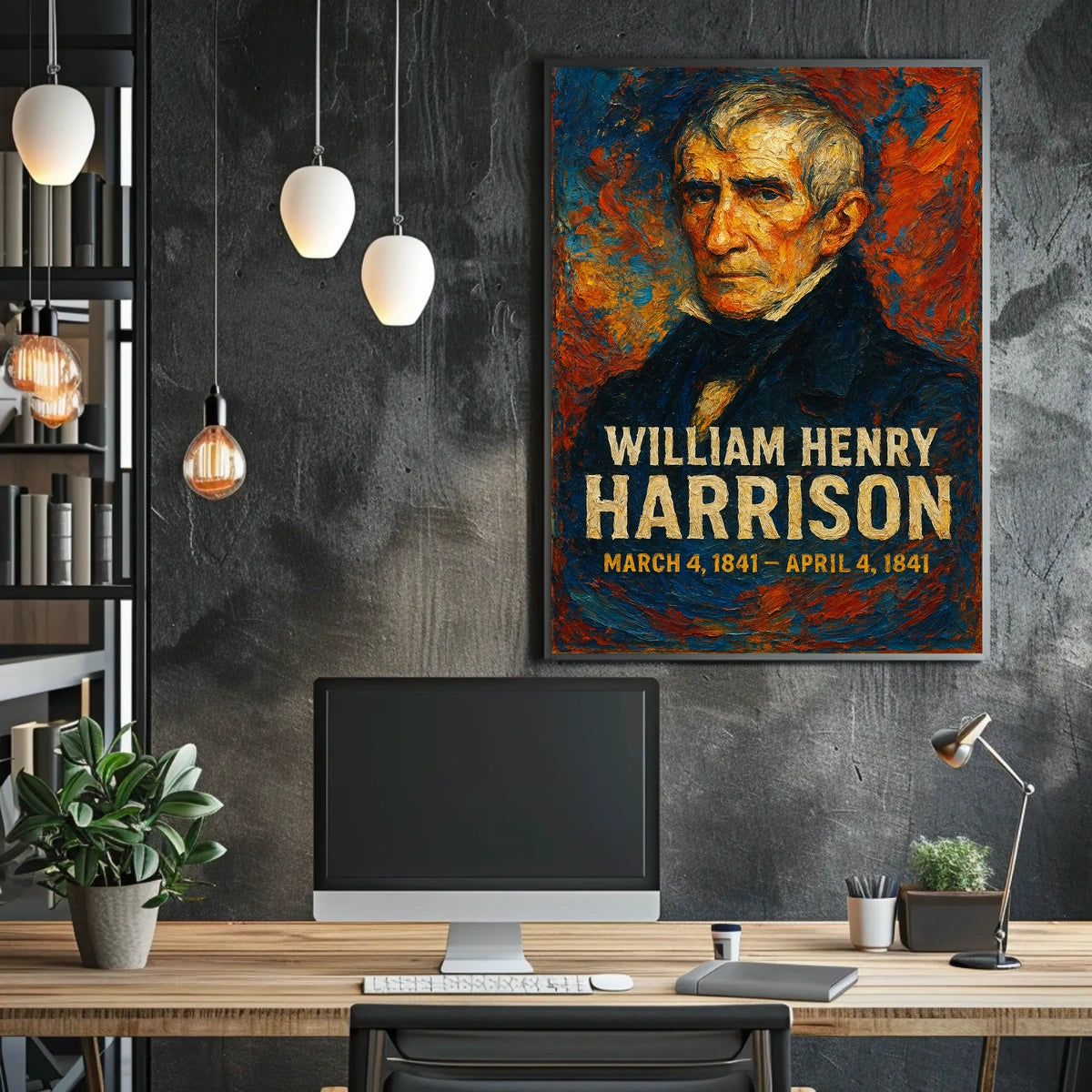 Trump Visionary Patriotic Oil Painting Poster