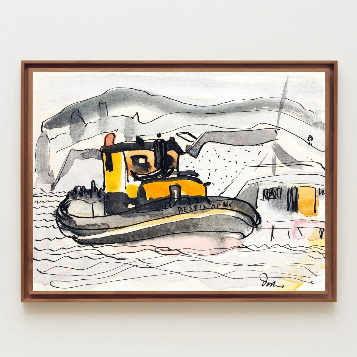 Bessie of NV Tugboat Abstract Artistic Poster