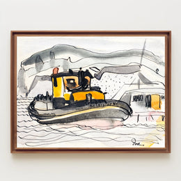 Bessie of NV Tugboat Abstract Artistic Poster