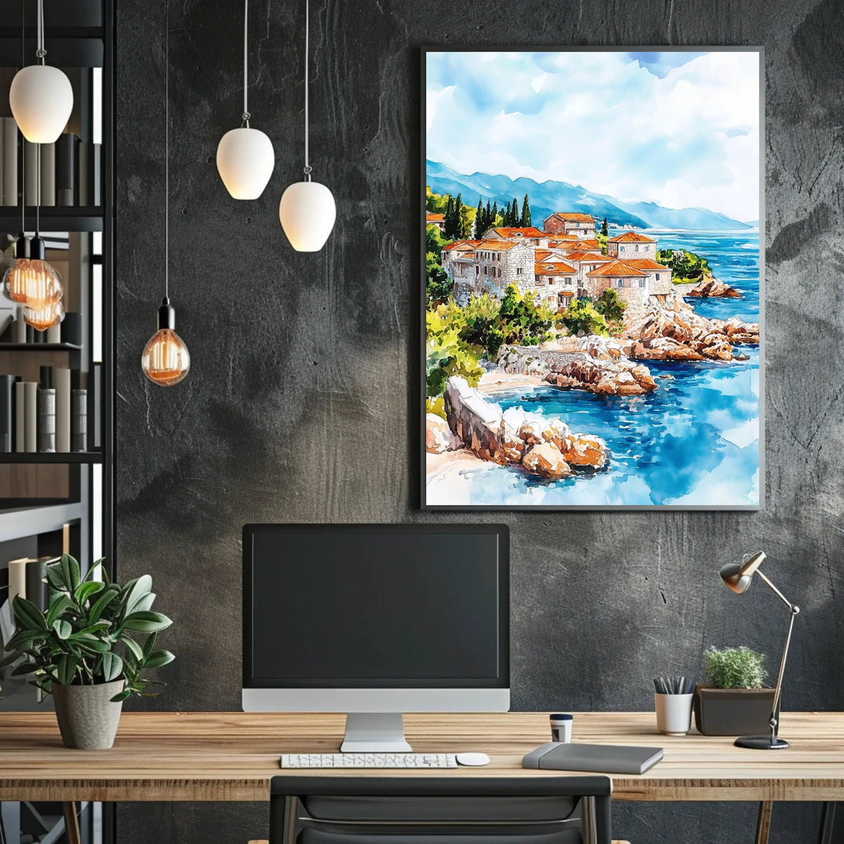 Montenegro Sveti Stefan Island View Poster