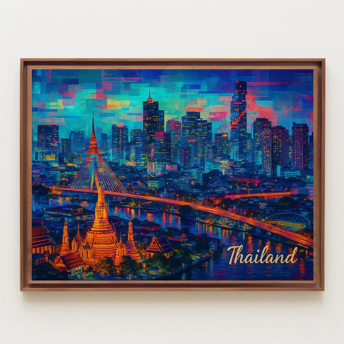Vibrant Thailand Skyline Poster