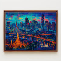 Vibrant Thailand Skyline Poster