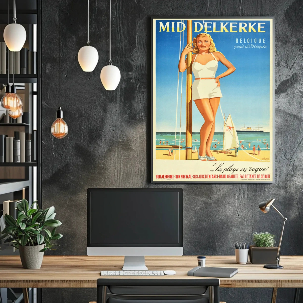 Mid Delkerke La Plage En Vogue Poster