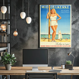 Mid Delkerke La Plage En Vogue Poster