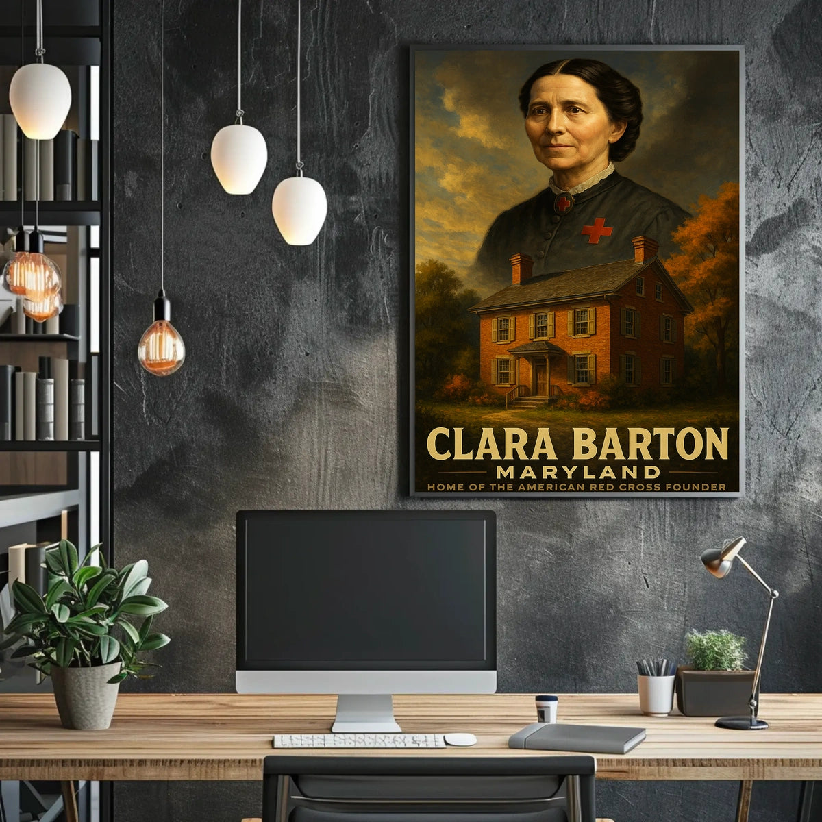 Clara Barton Home Of The American Red Poster