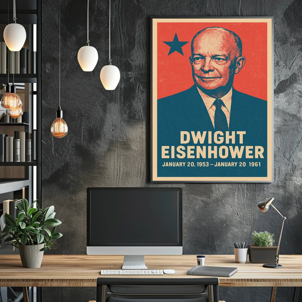 Eisenhower Nostalgic Patriotic Retro Poster