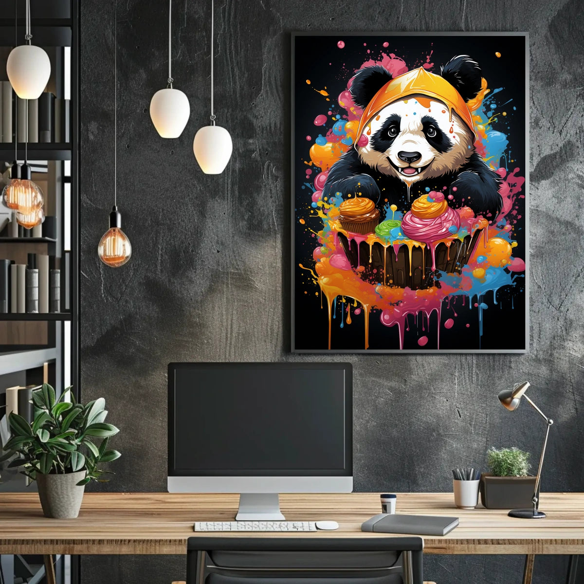 Colorful Panda Delight Poster