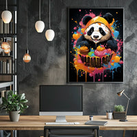 Colorful Panda Delight Poster
