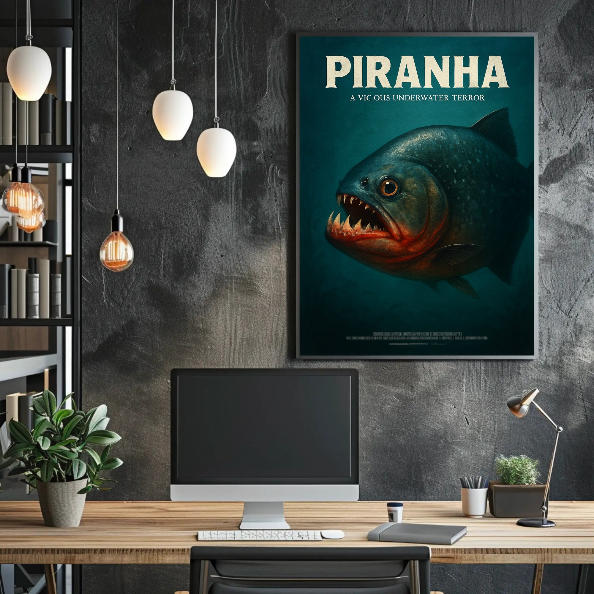 Piranha A Vicious Underwater Terror Poster