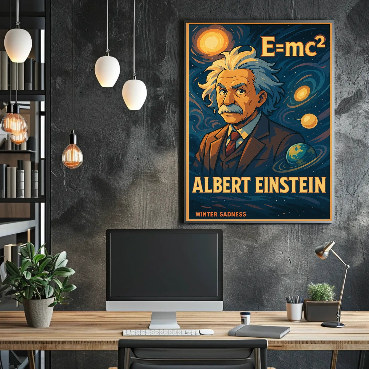 Einstein Theoretical Physicist Vintage Gift Poster