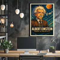 Einstein Relativity Vintage Educational Poster