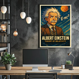 Einstein Relativity Vintage Educational Poster
