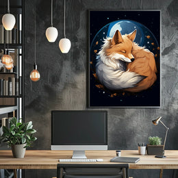 Moonlit Fox Poster