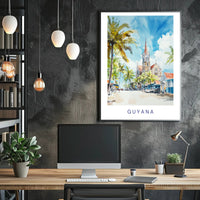 Vibrant Streets of Guyana Poster PosterGoat