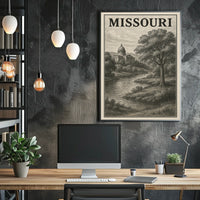 Missouri Landscape Illustration Poster