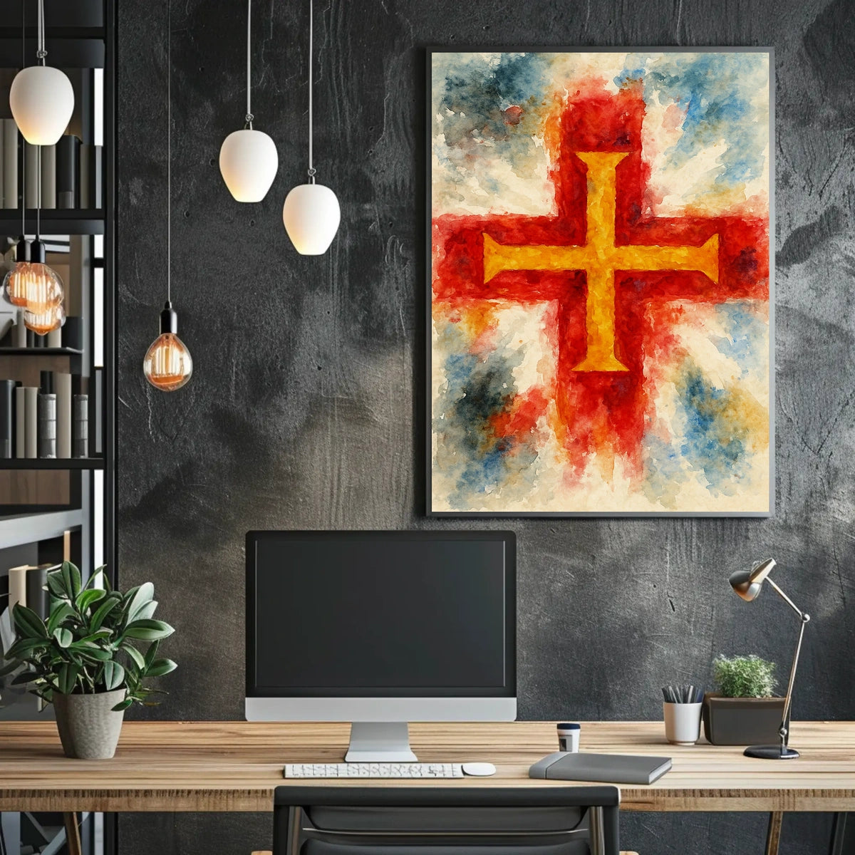 Vibrant Cross Poster