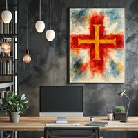 Vibrant Cross Poster