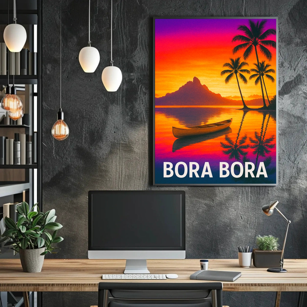 Bora Bora Sunset Poster