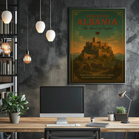 Albania Adventure Vintage Travel Poster