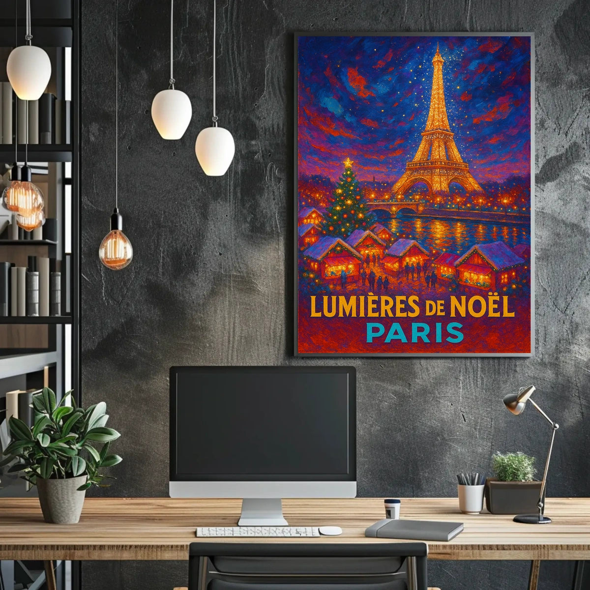 Lumières De Noël In Paris Poster