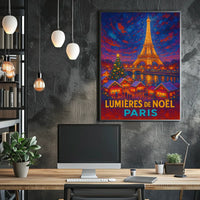 Lumières De Noël In Paris Poster