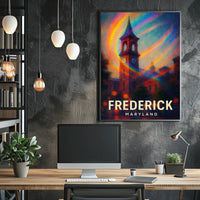 Iconic Frederick Maryland Vibrant Landmark Art Deco Realism Travel Dream Decor Poster
