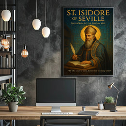 St. Isidore of Seville Patron of the Digital Age Poster
