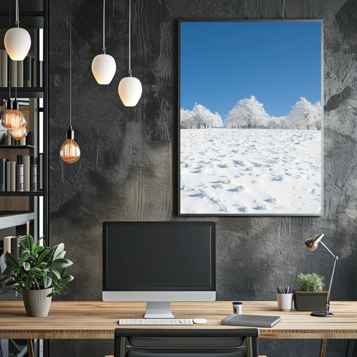 Winter Tranquility: Nature's Beauty in National Park Poster