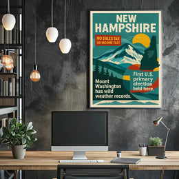 New Hampshire Scenic Vintage Travel Poster PosterGoat