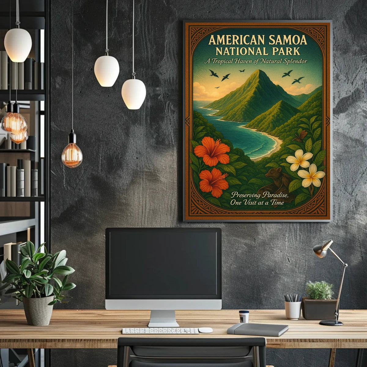 American Samoa National Park: Tropical Paradise National Park Poster