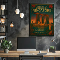 Singapore Vintage Travel Poster Wall Art Print