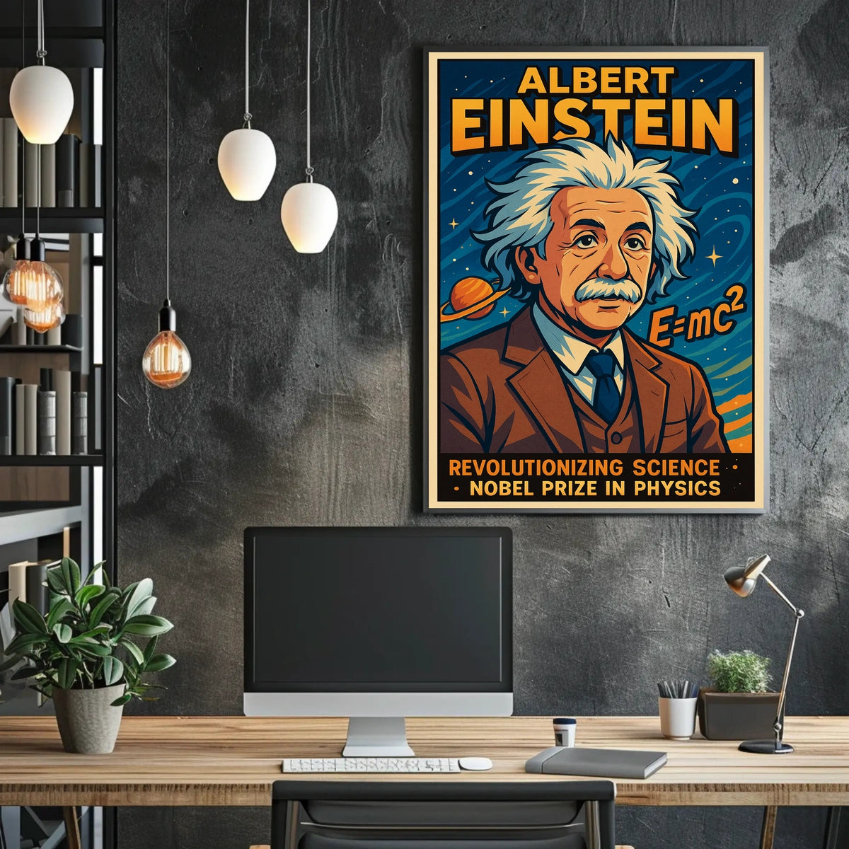 Albert Einstein Revolutionizing Poster