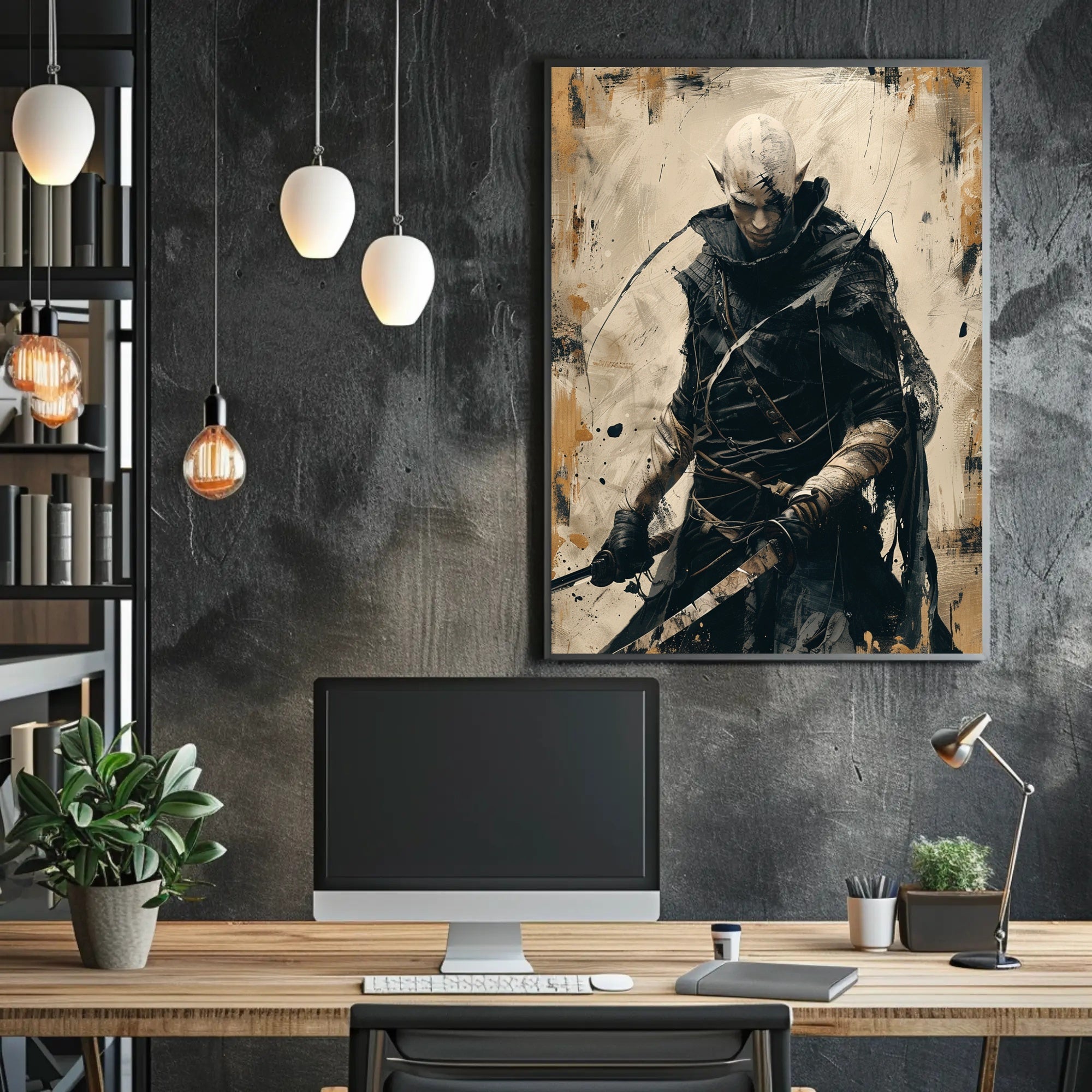 Mystical Elf Warrior Fantasy Art Poster Decor PosterGoat