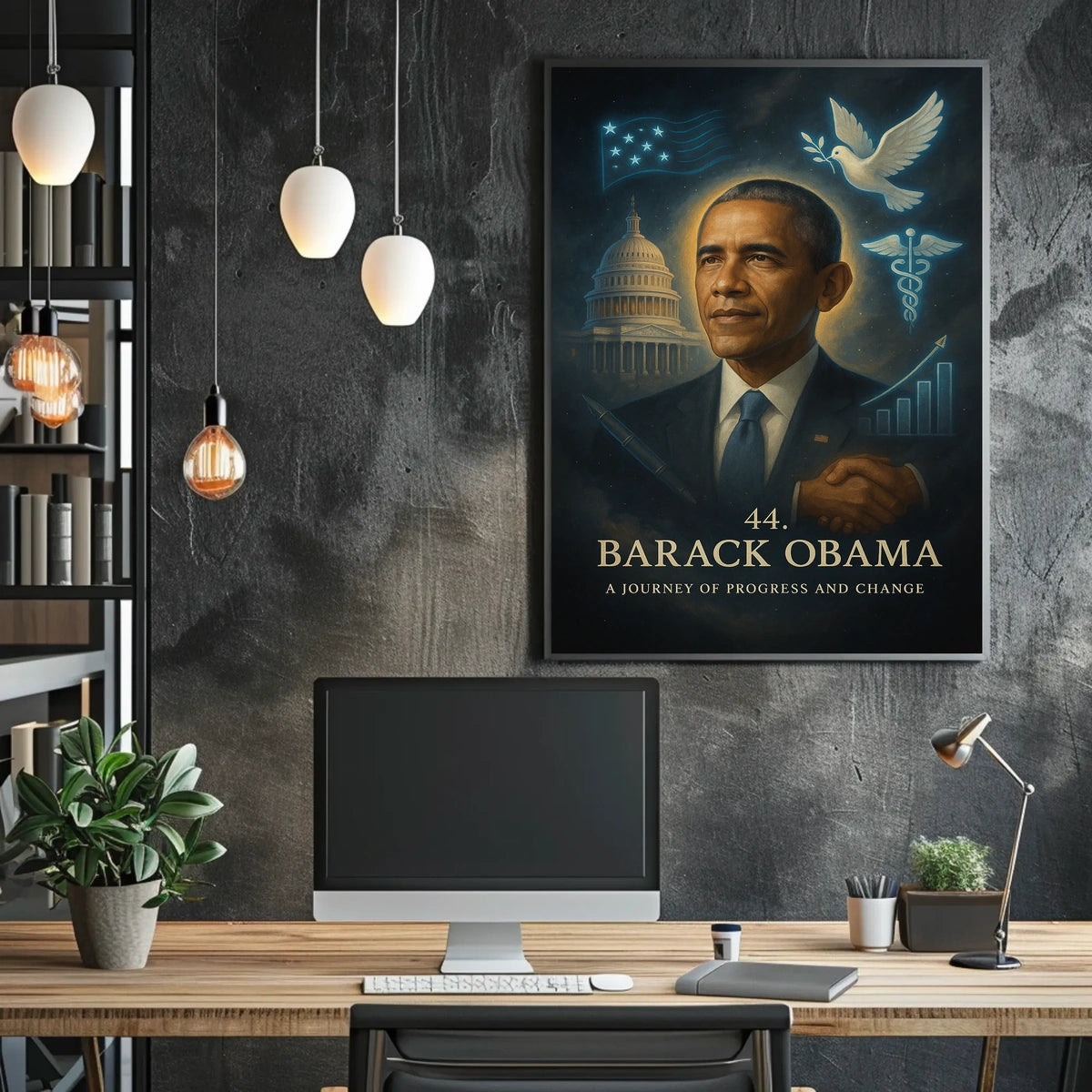 Progressive Leadership Poster of Barack Obama - Historical or Presidential Poster