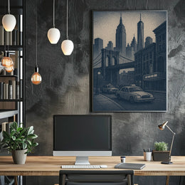 New York City Skyline Art Poster