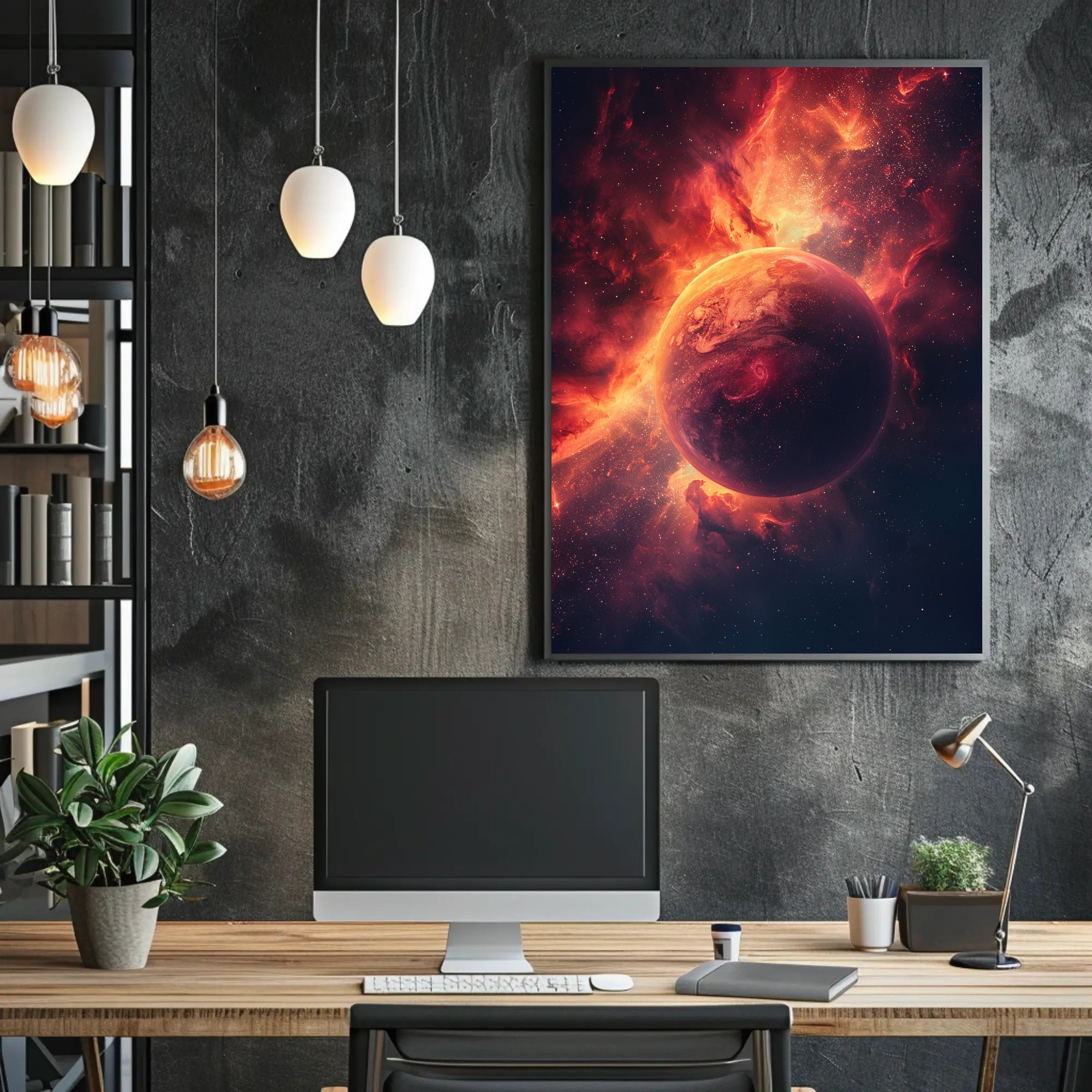 Celestial Nebula Planet Surreal Space Art Poster PosterGoat
