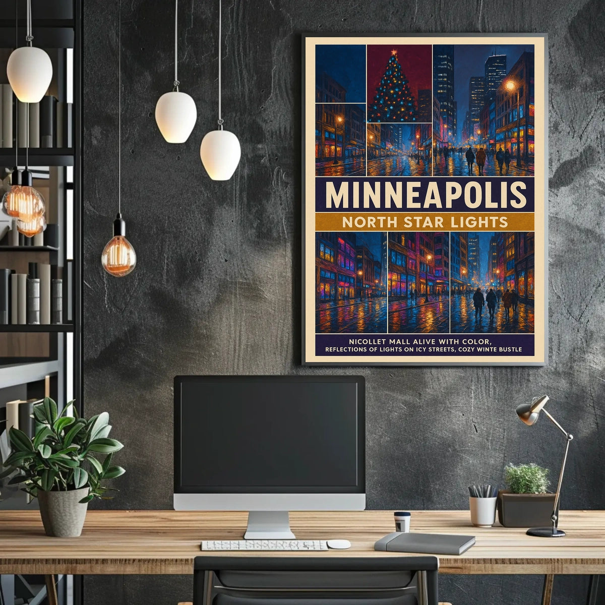 Minneapolis North Star Lights Poster
