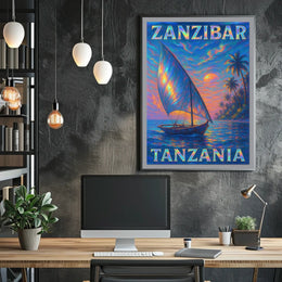 Zanzibar Sunset Poster