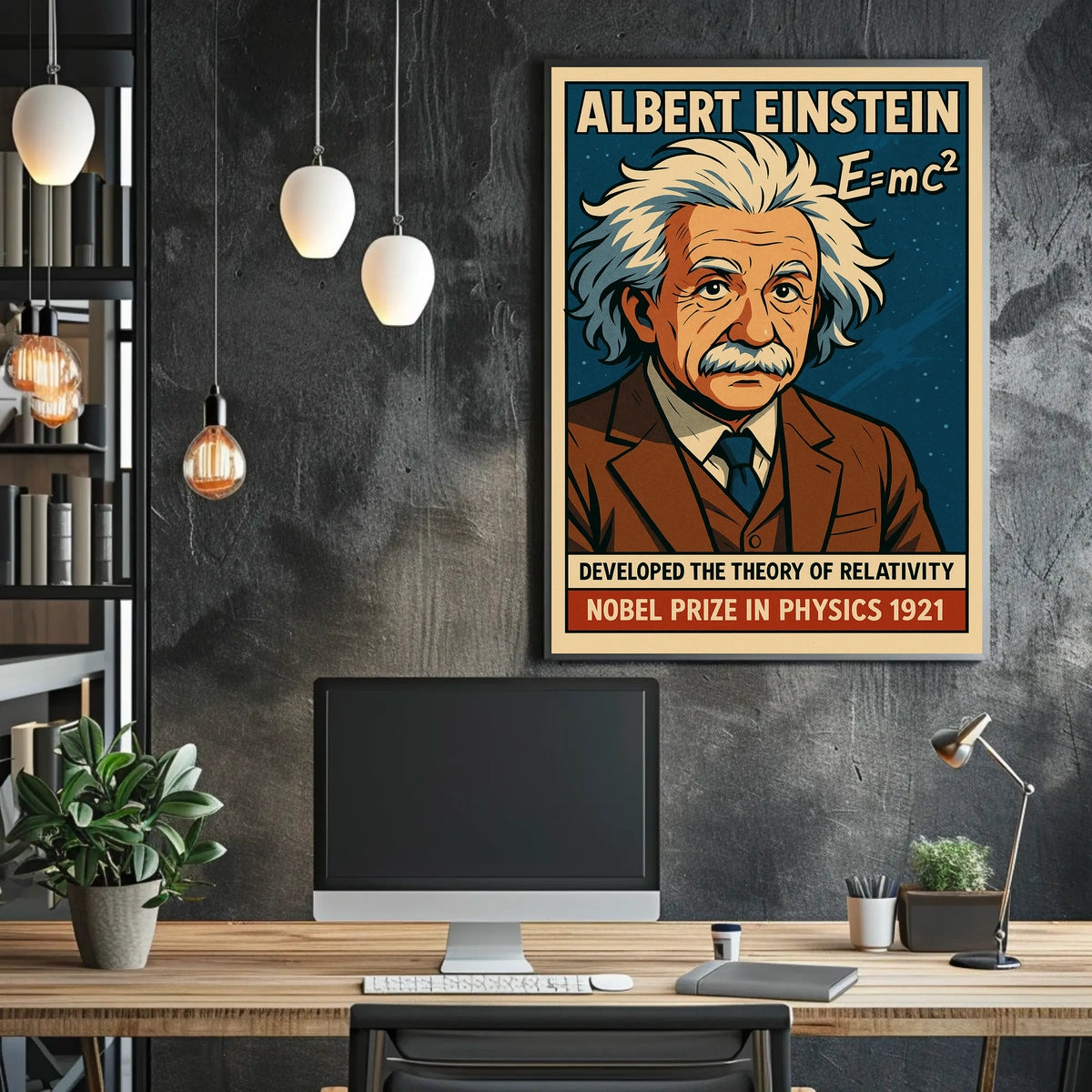 Einstein Relativity Cosmic Science Curious Minds Poster