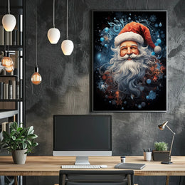 Santa Claus Joy Brings Modern Christmas Celebration Poster