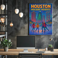 Houston Holiday Heights Poster