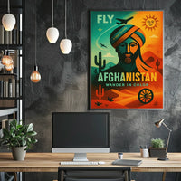 Wander in Color Afghanistan Travel Poster