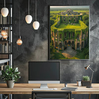 Nature Reclaims Ancient Ruins: Surreal Poster Art PosterGoat