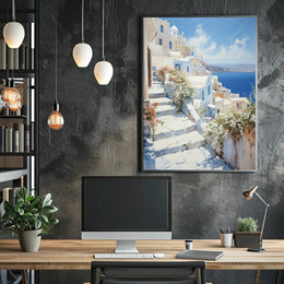 Serene Mediterranean Pathway Poster