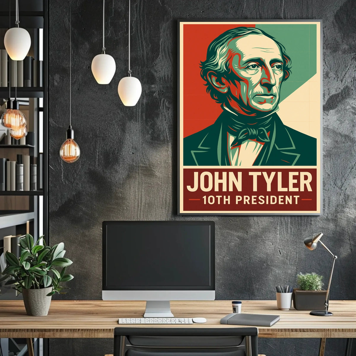 John Tyler 10th President Heritage Oil Painting Poster