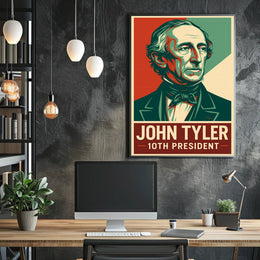 John Tyler 10th President Heritage Oil Painting Poster