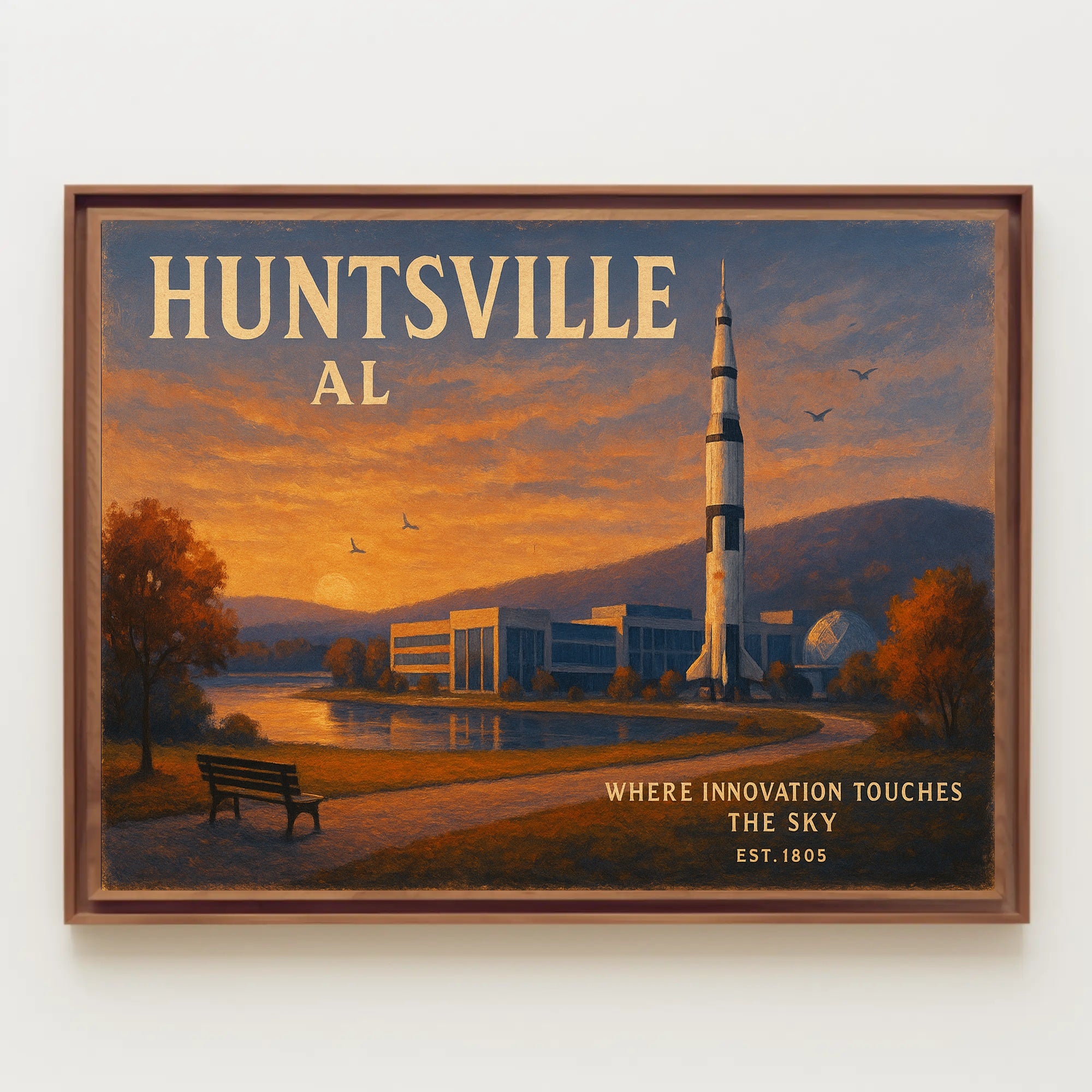 Huntsville Travel Poster Where Innovation Shines