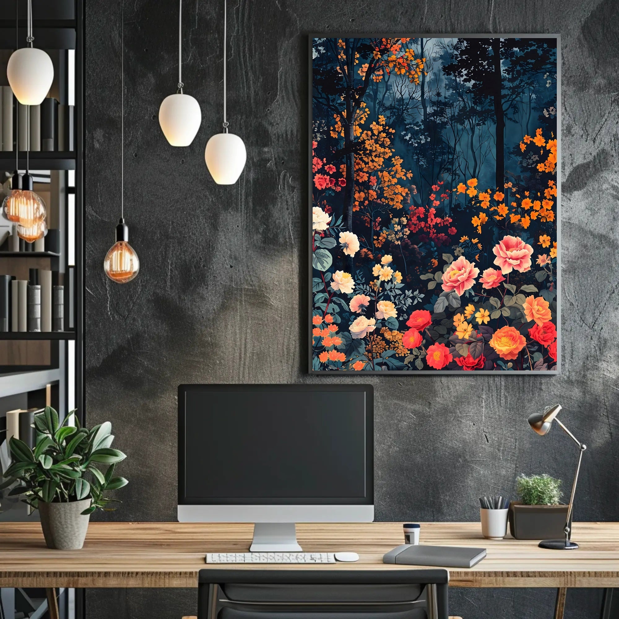 Enchanted Forest Blooms Wall Art Print